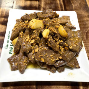 GAN CHÁY TỎI 大蒜煎猪肝 FRIED PORK LIVER GAN HEO CHÁY TỎI