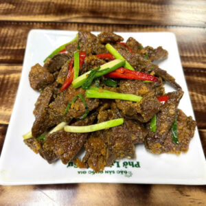 GAN CHIÊN MẮM 煎猪肝 FRIED PORK LIVER GAN CHIÊM MẮM