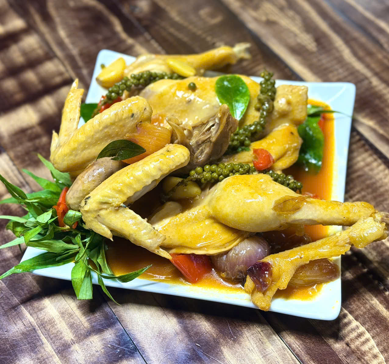 鸡肉蒸鱼露 STEAMED CHICKEN WITH FISH SAUCE GÀ HẤP MẮM NHĨ